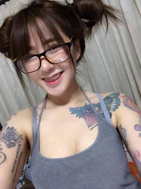 เด็ดมาก น้องเลย์ ภัส นภัสพลอย นางฟ้าวงการสัก ศิลปะบนเรือนร่าง 16